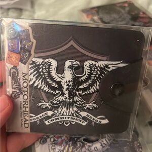 Motorhead Black Wallet with Eagle Design